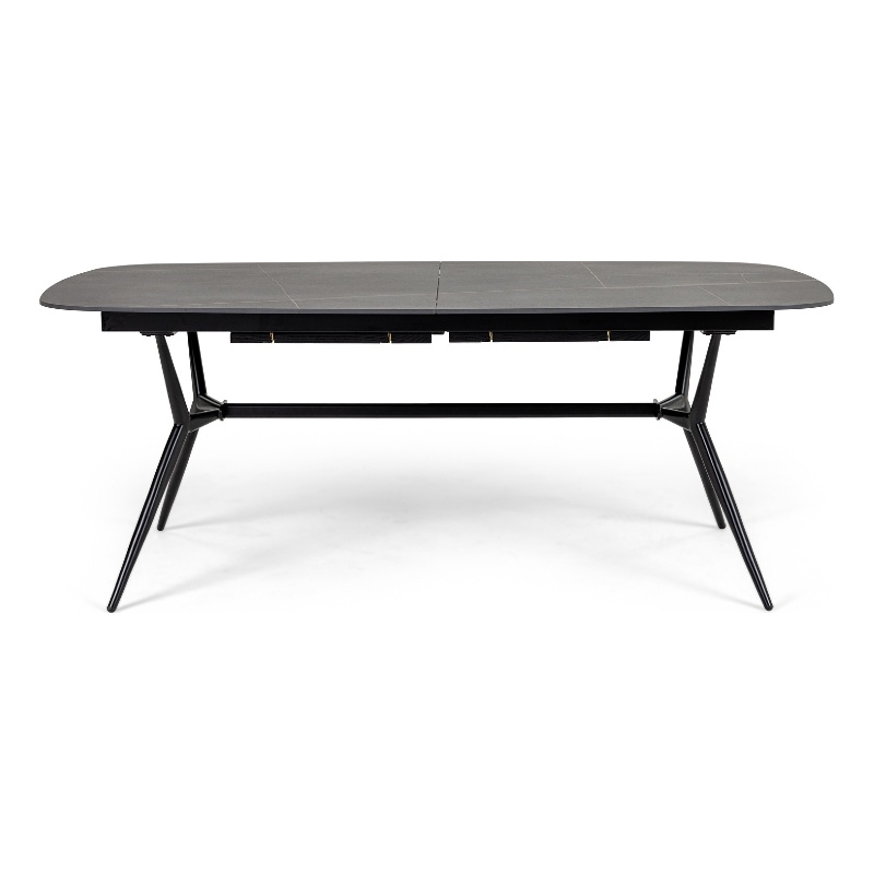 Cid Julie Dining Table- 79-118 Inch Extendable Black Ash Ceramic Top