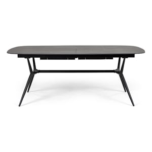 Cid Julie Dining Table- 79-118 Inch Extendable Black Ash Ceramic Top