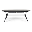 Cid Julie Dining Table- 79-118 Inch Extendable Black Ash Ceramic Top