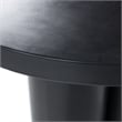 Cid Run Dining Table- Black Concrete Abstract Base- Round 43 Inch