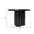 Cid Run Dining Table- Black Concrete Abstract Base- Round 43 Inch