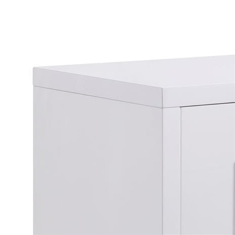 Cid Laha Sideboard Buffet Cabinet-79 Inch-4 Doors-White-Champagne Gold
