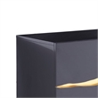 Cid Exie Sideboard Buffet Cabinet-71 Inch-2 Drawers-Black with Gold Accents