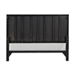 Goldie Queen Size Panel Bed-Black and Gold Pine Wood-Contemporary