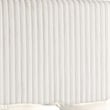 Wolo King Size Bed-White Channel Tufted Fur Chenille Upholstery