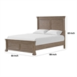 Roi Queen Bed-Shutter Headboard and Footboard-Weathered Gray Wood