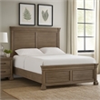 Roi Queen Bed-Shutter Headboard and Footboard-Weathered Gray Wood