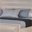 Nitz Queen Bed-Paneled White Oak Wood Headboard-Beveled Fronts