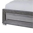 Reno California King Bed with LED Headboard and Metal Legs-Gray Wood