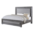 Reno California King Bed with LED Headboard and Metal Legs-Gray Wood