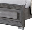 Reno King Bed with LED Headboard and Metal Bracket Legs-Gray Wood