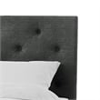 Sya Queen Size Bed w Tufted Upholstery-Underbed Storage-Dark Gray