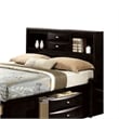 Simo Queen Bed-Bookcase Headboard-Storage Drawers-Black