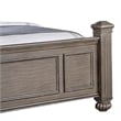 Recus California King Bed-Carved Floral Details-Arched Headboard-Gray