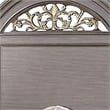Recus King Bed-Carved Floral Details-Arched Headboard-Gray Wood