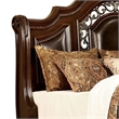Fleur Queen Bed-Padded Headboard-Bun-Feet-Cherry Espresso Brown