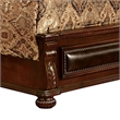 Fleur Queen Bed-Padded Headboard-Bun-Feet-Cherry Espresso Brown