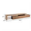 Jonae TV Stand Media Center-118 Inch Walnut Brown-2 Shelves-4 Drawers