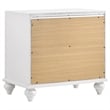 Dini 4pc Queen Bedroom Set-Tufted Wingback in White Velvet w Crystals