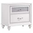 Dini Glam 5pc King Bedroom Set-Tufted Wingback in White Velvet