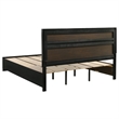 Vino Black 4pc California King Bed Set with Storage-Glitter Accent