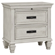 Eli 5 Piece King Size Bedroom Set-Rustic White Wood-Dresser Chest