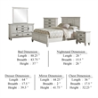 Eli 5 Piece King Size Bedroom Set-Rustic White Wood-Dresser Chest