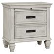 Eli 5 Piece Queen Bedroom Set-Footboard Storage-Rustic White Wood