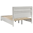 Vino White 4 Piece Queen Bed Set with Storage-Glitter Accent
