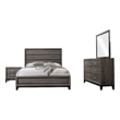 Mela 4pc Queen Bedroom Set-Nightstand Dresser and Mirror-Oak Gray
