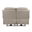 Hanna Power Dual Recliner Loveseat-Latte Brown Leather-USB-64 Inch
