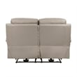 Hanna Power Dual Recliner Loveseat-Latte Brown Leather-USB-64 Inch