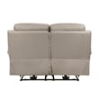 Hanna Power Dual Recliner Loveseat-Latte Brown Leather-USB-64 Inch