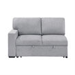 Ompa Modular Armless Sofa with Storage-Cloud Gray Boucle-52 Inch
