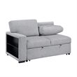 Ompa Modular Armless Sofa with Storage-Cloud Gray Boucle-52 Inch