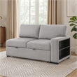 Ompa Modular Armless Sofa with Storage-Cloud Gray Boucle-52 Inch