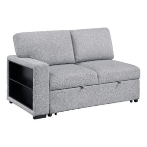 Ompa Modular Armless Sofa with Storage-Cloud Gray Boucle-52 Inch