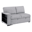 Ompa Modular Armless Sofa with Storage-Cloud Gray Boucle-52 Inch