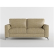 Casie Sofa-Sand Brown Microfiber Foam-Chrome Legs 77 Inch