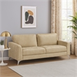Casie Sofa-Sand Brown Microfiber Foam-Chrome Legs 77 Inch