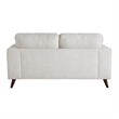 Ricca Loveseat with 2 Pillows-Cloud White Chenille-Wood-64 Inch