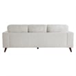 Ricca Sofa with 2 Pillows-Cloud White Chenille-Brown Legs-87 Inch