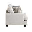 Brady Loveseat with 4 Pillows-Sand Brown Chenille-Nailhead-66 Inch