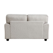 Brady Loveseat with 4 Pillows-Sand Brown Chenille-Nailhead-66 Inch