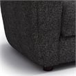 Dly Sofa Chair-Black Boucle-Wood Frame Tuxedo-Inspired Design