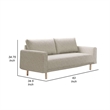 Remy Loveseat-Boucle-Gold Wood Frame-63 Inch