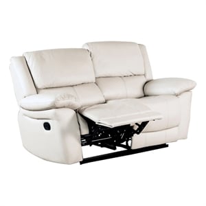 Larus Manual Loveseat-Leather Match-Pillow Top Arms-60 Inch