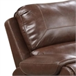 Teli Manual Swivel Glider Recliner Chair-Dark Brown Faux Leather