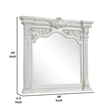 Naddy Beveled Dresser Mirror-Wire Brushed White Wood-48 Inch