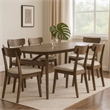 Cid Estele Dining Table-Wenge Brown Solid Wood-Rectangular 95 Inch